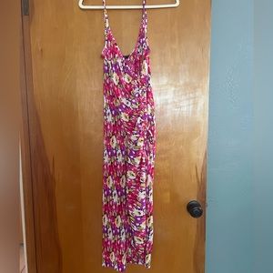 Floral faux wrap dress
